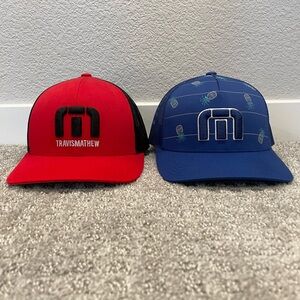 Travis Mathew Hat Bundle Black Red Blue